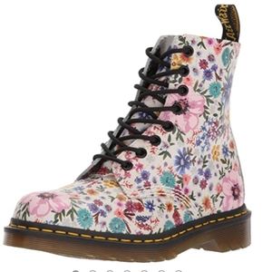 white floral doc martens